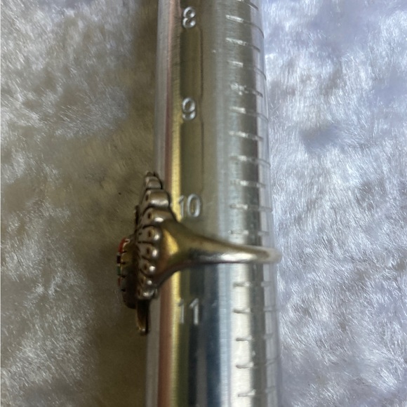 ☘️Rare Vintage Navajo Sterling Inlayed Eagle Ring - Picture 6 of 6